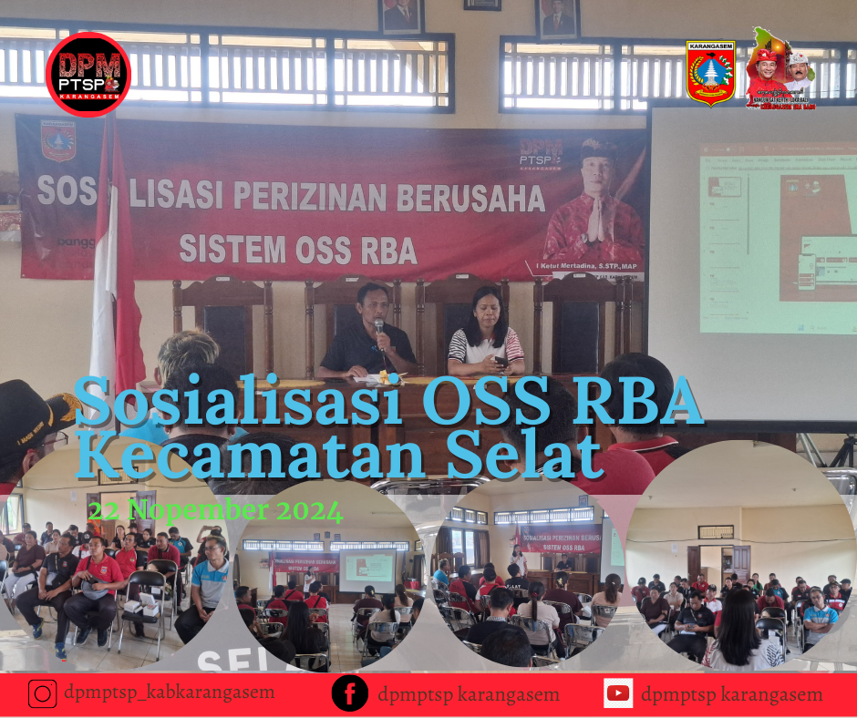 SOSIALISASI OSS RBA KECAMATAN SELAT